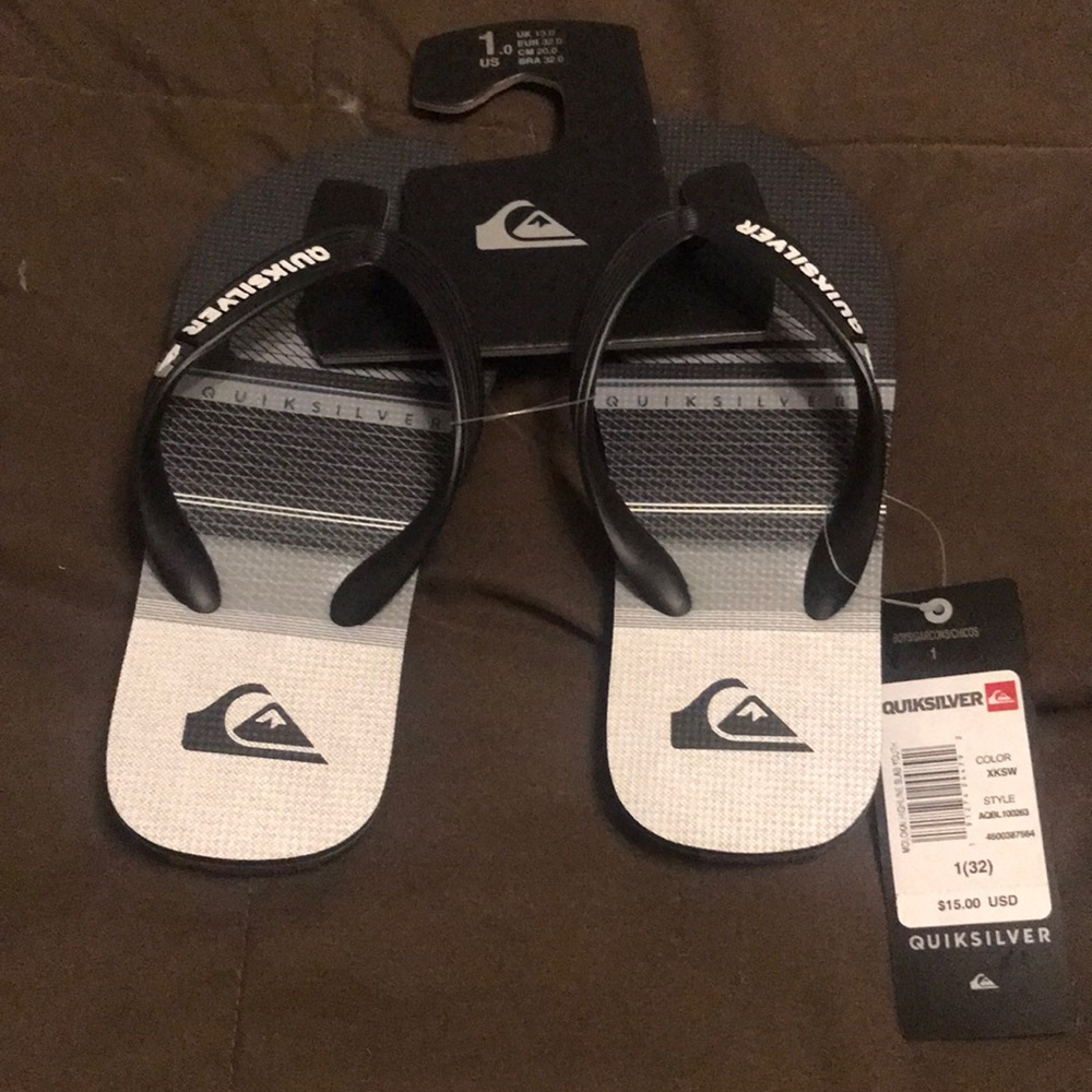 NWT Boys Quiksilver Molokai Highline Flip Flops 1